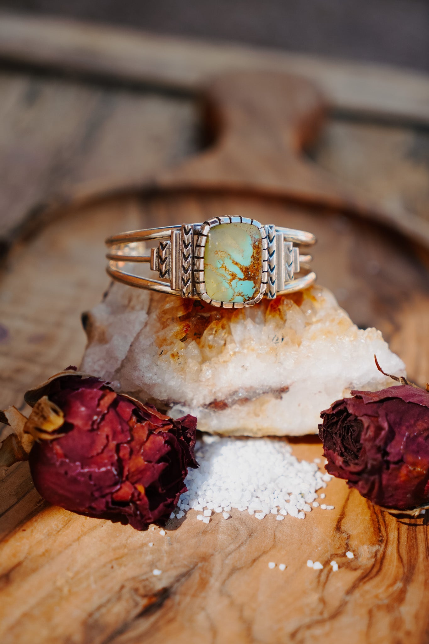 Kingman Turquoise Cuff - Golden Road Crafted