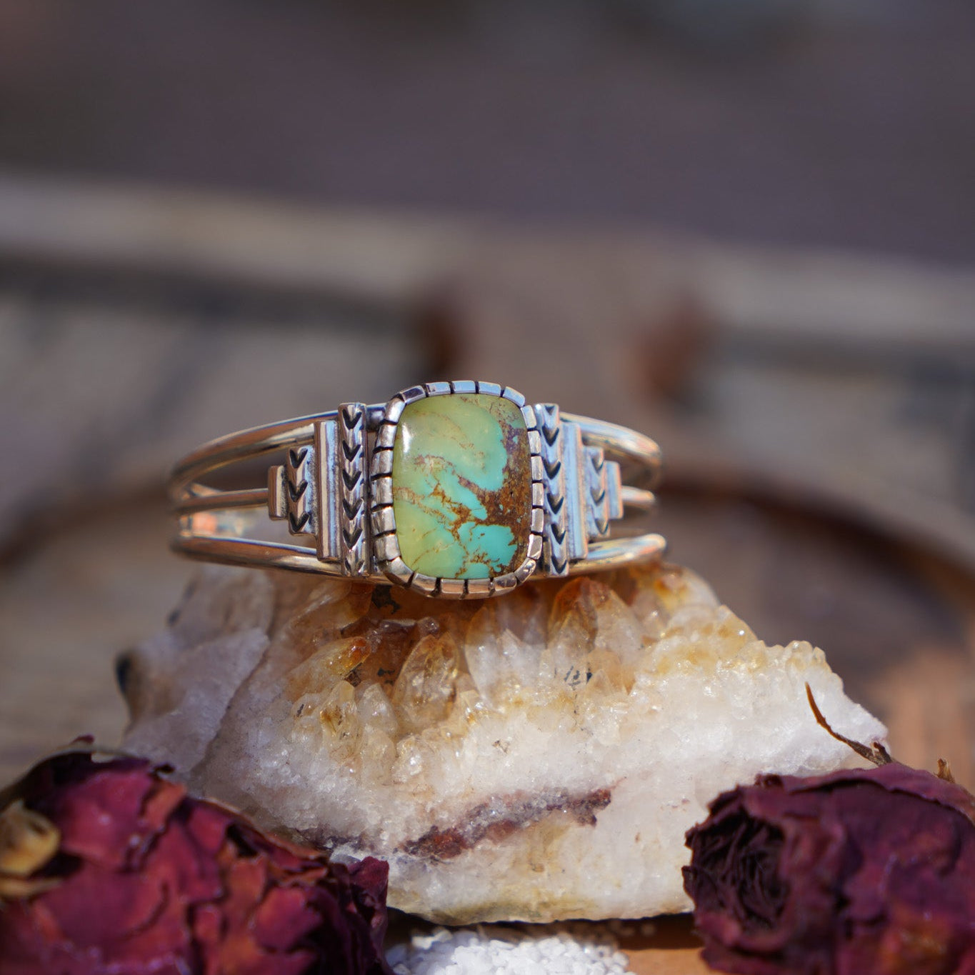 Kingman Turquoise Cuff - Golden Road Crafted