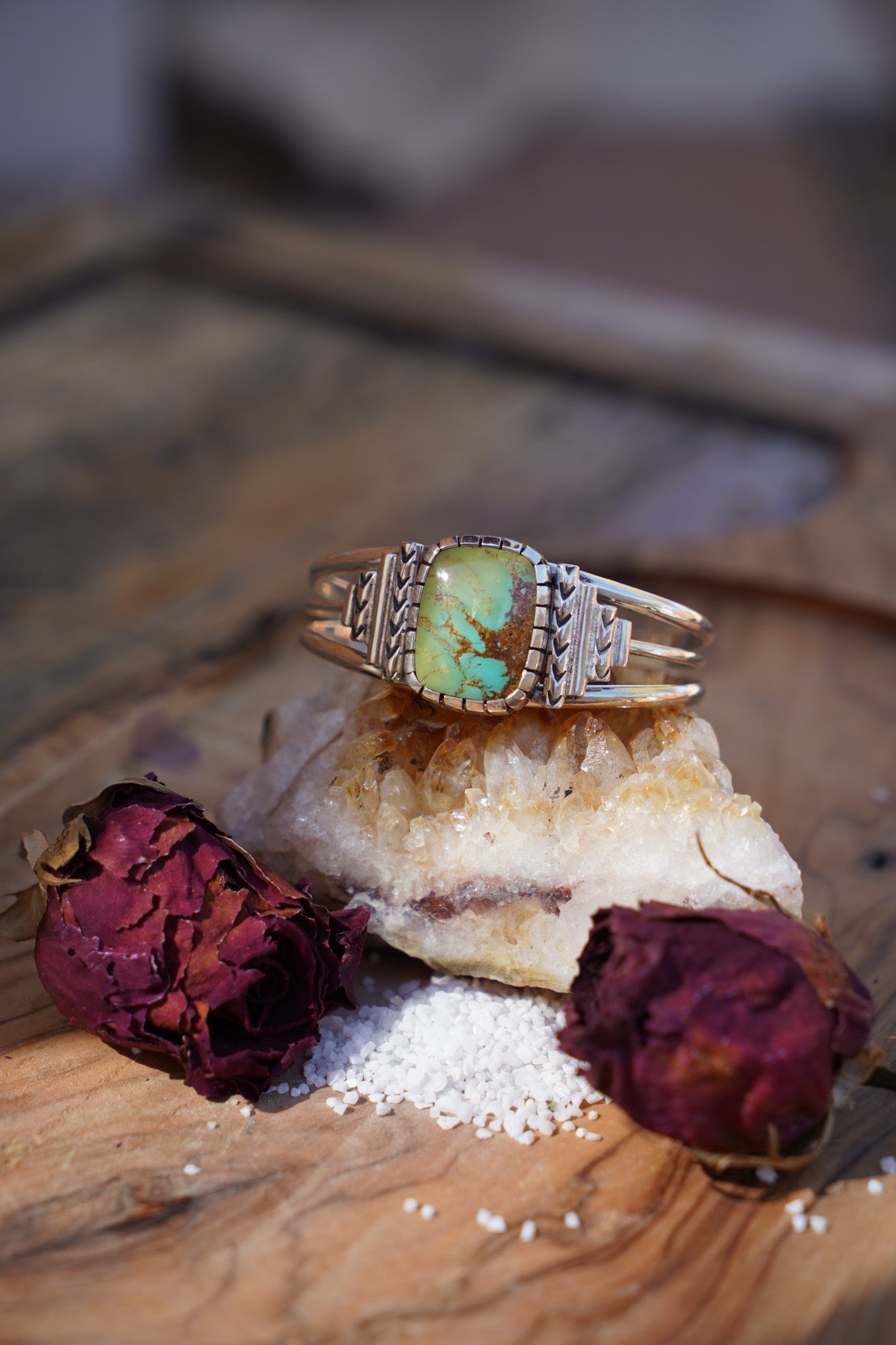 Kingman Turquoise Cuff - Golden Road Crafted