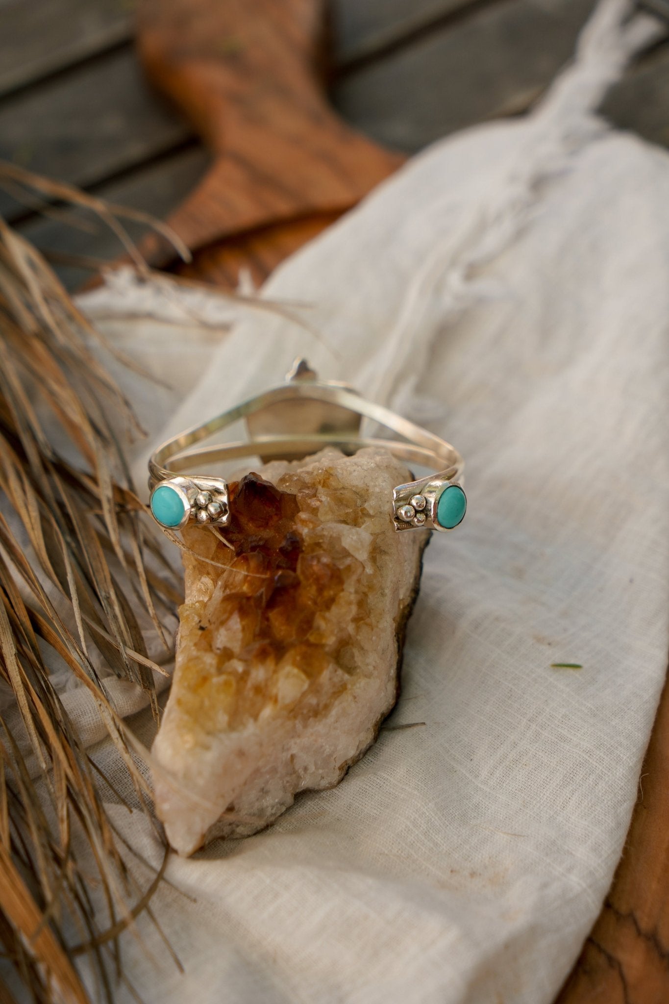 Kingman Turquoise Cuff - Golden Road Crafted