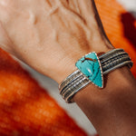 Kingman Turquoise Cuff - Golden Road Crafted