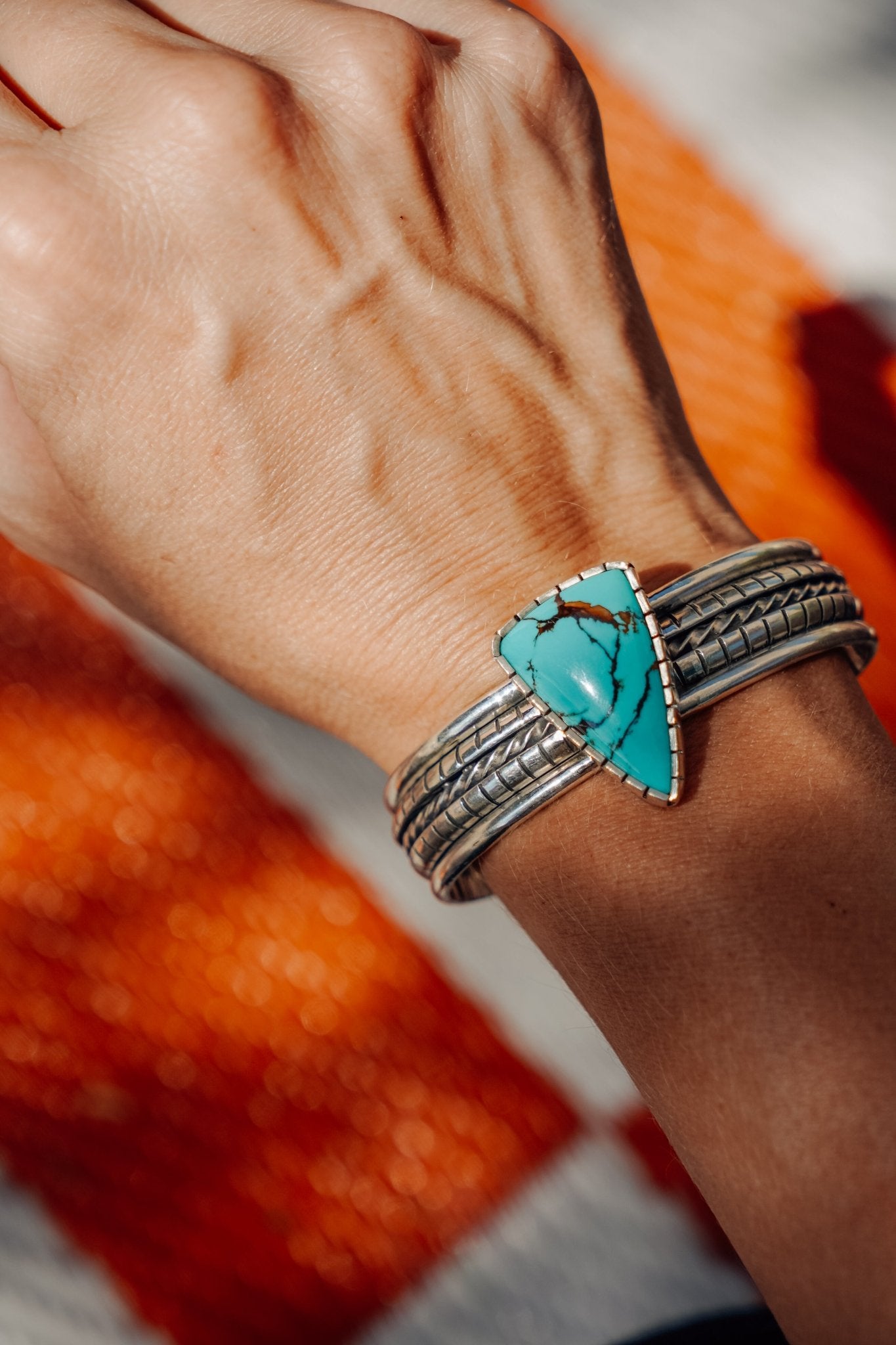 Kingman Turquoise Cuff - Golden Road Crafted