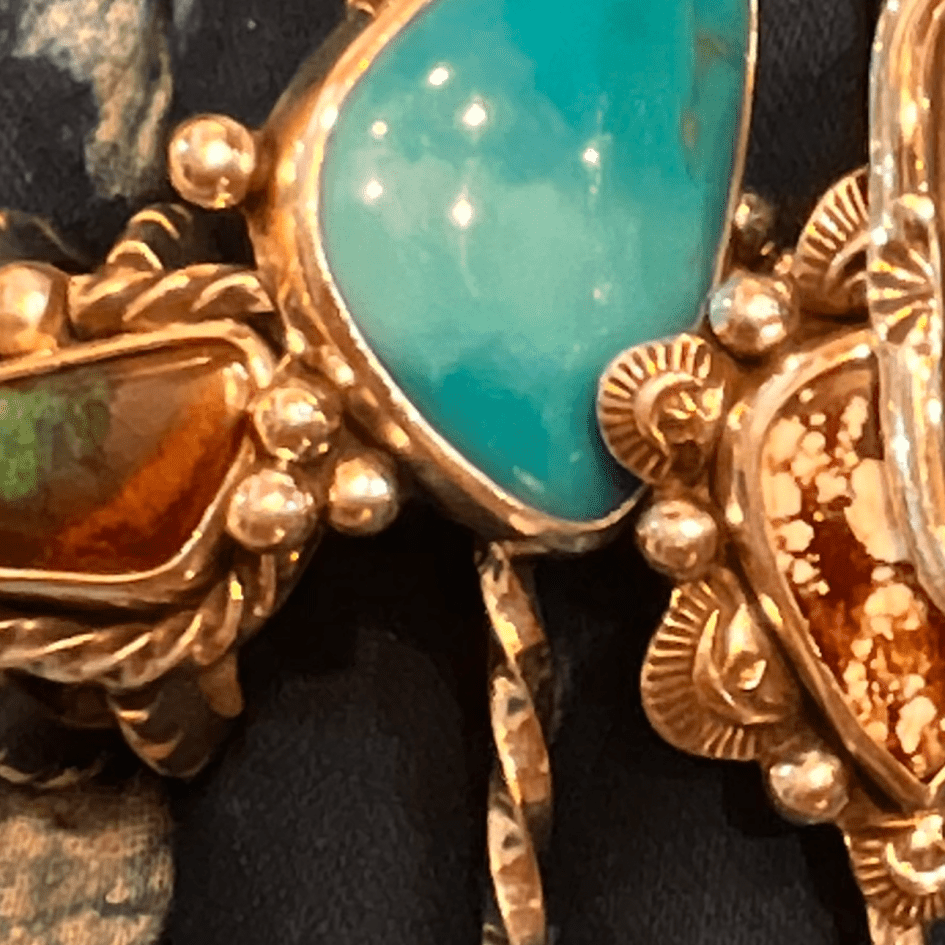 Kingman Turquoise Hat Pin - Golden Road Crafted