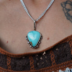 Kingman Turquoise Necklace - Golden Road Crafted
