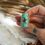Kingman Turquoise Ring (Size 5.75) - Golden Road Crafted