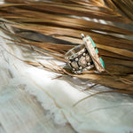 Kingman Turquoise Ring (Size 5.75) - Golden Road Crafted