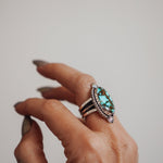 Kingman Turquoise Ring (Size 6.5) - Golden Road Crafted