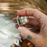 Kingman Turquoise Ring (Size 9.5) - Golden Road Crafted