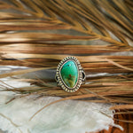 Kingman Turquoise Ring (Size 9.5) - Golden Road Crafted