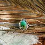 Kingman Turquoise Ring (Size 9.5) - Golden Road Crafted