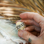 Kingman Turquoise Ring (Size 9.5) - Golden Road Crafted