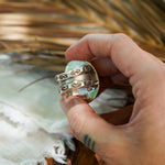 Kingman Turquoise Ring (Size 9.5) - Golden Road Crafted