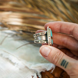 Kingman Turquoise Ring (Size 9.5) - Golden Road Crafted