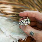 Kingman Turquoise Ring (Size 9.5) - Golden Road Crafted