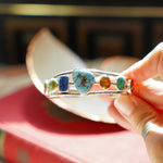 Kitchen Sink Cuff in Golden Hills, Sonoran Gem, Iron Maiden, Amber, & Kyanite - Golden Road Crafted