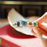 Kitchen Sink Cuff in Golden Hills, Sonoran Gem, Iron Maiden, Amber, & Kyanite - Golden Road Crafted