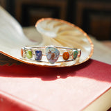 Kitchen Sink Cuff in Golden Hills, Sonoran Gem, Iron Maiden, Amber, & Kyanite - Golden Road Crafted