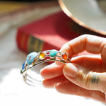 Kitchen Sink Cuff in Golden Hills, Sonoran Gem, Iron Maiden, Amber, & Kyanite - Golden Road Crafted