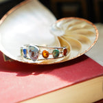 Kitchen Sink Cuff in Golden Hills, Sonoran Gem, Iron Maiden, Amber, & Kyanite - Golden Road Crafted
