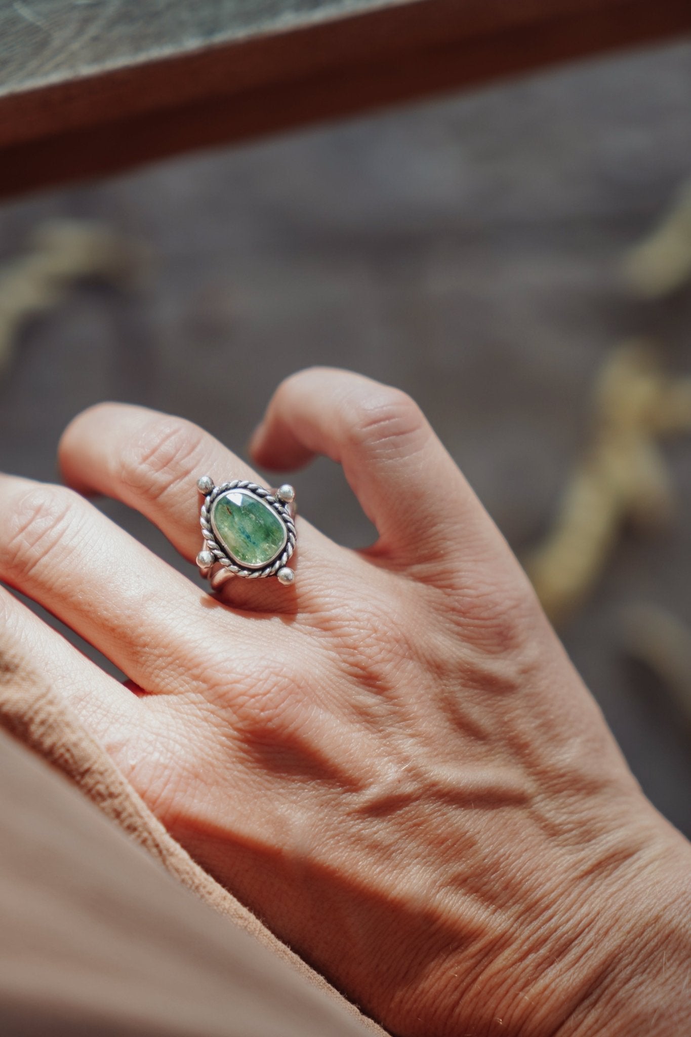 Kyanite Ring (Size 7.75) - Golden Road Crafted