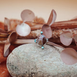 Lace Agate & Lone Mtn Turquoise Ring (Size 7) - Golden Road Crafted