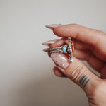Lace Agate & Lone Mtn Turquoise Ring (Size 7) - Golden Road Crafted