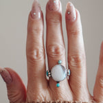 Lace Agate & Lone Mtn Turquoise Ring (Size 7) - Golden Road Crafted