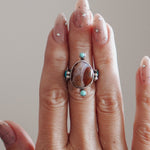 Lace Agate & Lone Mtn Turquoise Ring (Size 7) - Golden Road Crafted