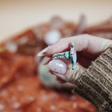 Lace Agate & Lone Mtn Turquoise Ring (Size 9) - Golden Road Crafted