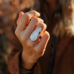 Lace Agate Ring (Size 5.5) - Golden Road Crafted