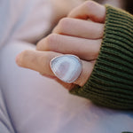 Lace Agate Ring (Size 6.25) - Golden Road Crafted