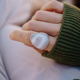 Lace Agate Ring (Size 6.25) - Golden Road Crafted