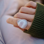 Lace Agate Ring (Size 6.25) - Golden Road Crafted