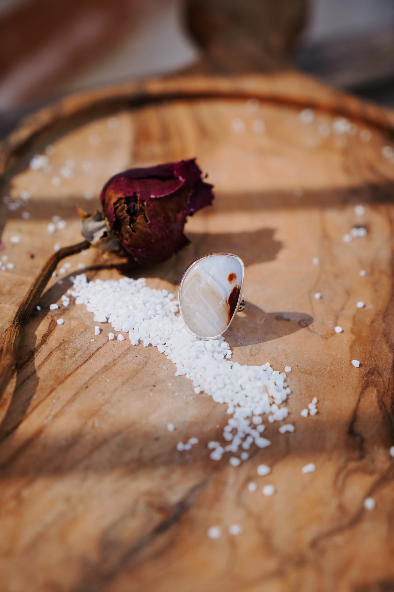 Lace Agate Ring (Size 7) - Golden Road Crafted