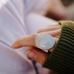 Lace Agate Ring (Size 7.25) - Golden Road Crafted