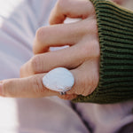 Lace Agate Ring (Size 7.5) - Golden Road Crafted