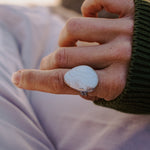 Lace Agate Ring (Size 7.5) - Golden Road Crafted
