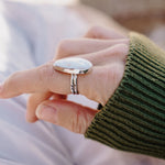 Lace Agate Ring (Size 7.5) - Golden Road Crafted