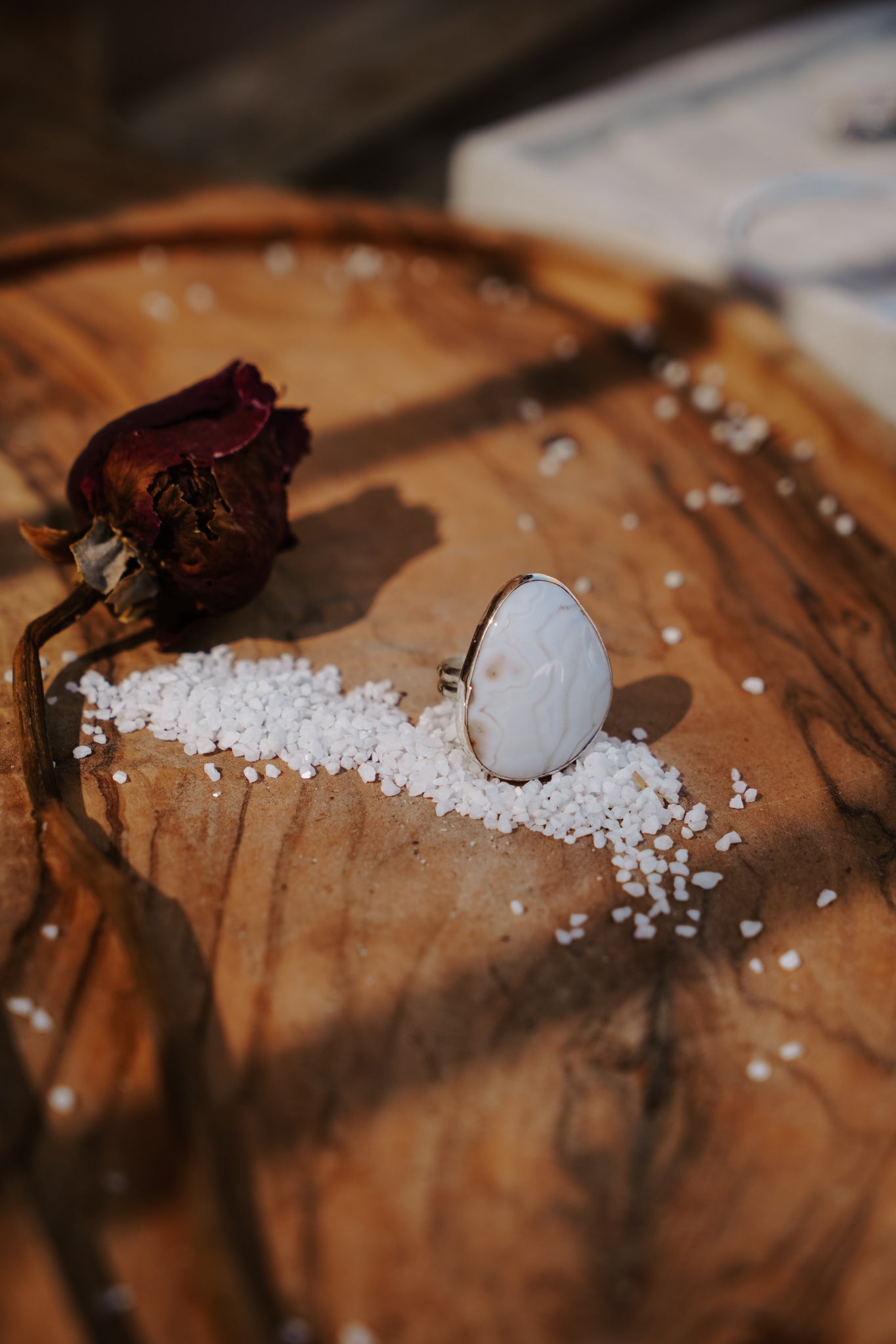 Lace Agate Ring (Size 7.5) - Golden Road Crafted