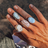 Lace Agate Ring (Size 7.5) - Golden Road Crafted