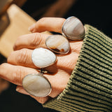 Lace Agate Ring (Size 7.5) - Golden Road Crafted