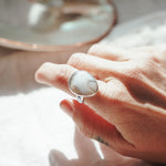 Lace Agate Ring (Size 8.25) - Golden Road Crafted