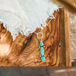 Lariat in Campitos & Hubei Turquoise - Golden Road Crafted