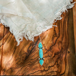 Lariat in Campitos & Hubei Turquoise - Golden Road Crafted