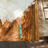 Lariat in Campitos & Hubei Turquoise - Golden Road Crafted