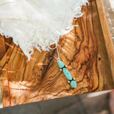 Lariat in Campitos & Hubei Turquoise - Golden Road Crafted