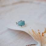 Larimar Wave Ring (Size 7.5) - Golden Road Crafted