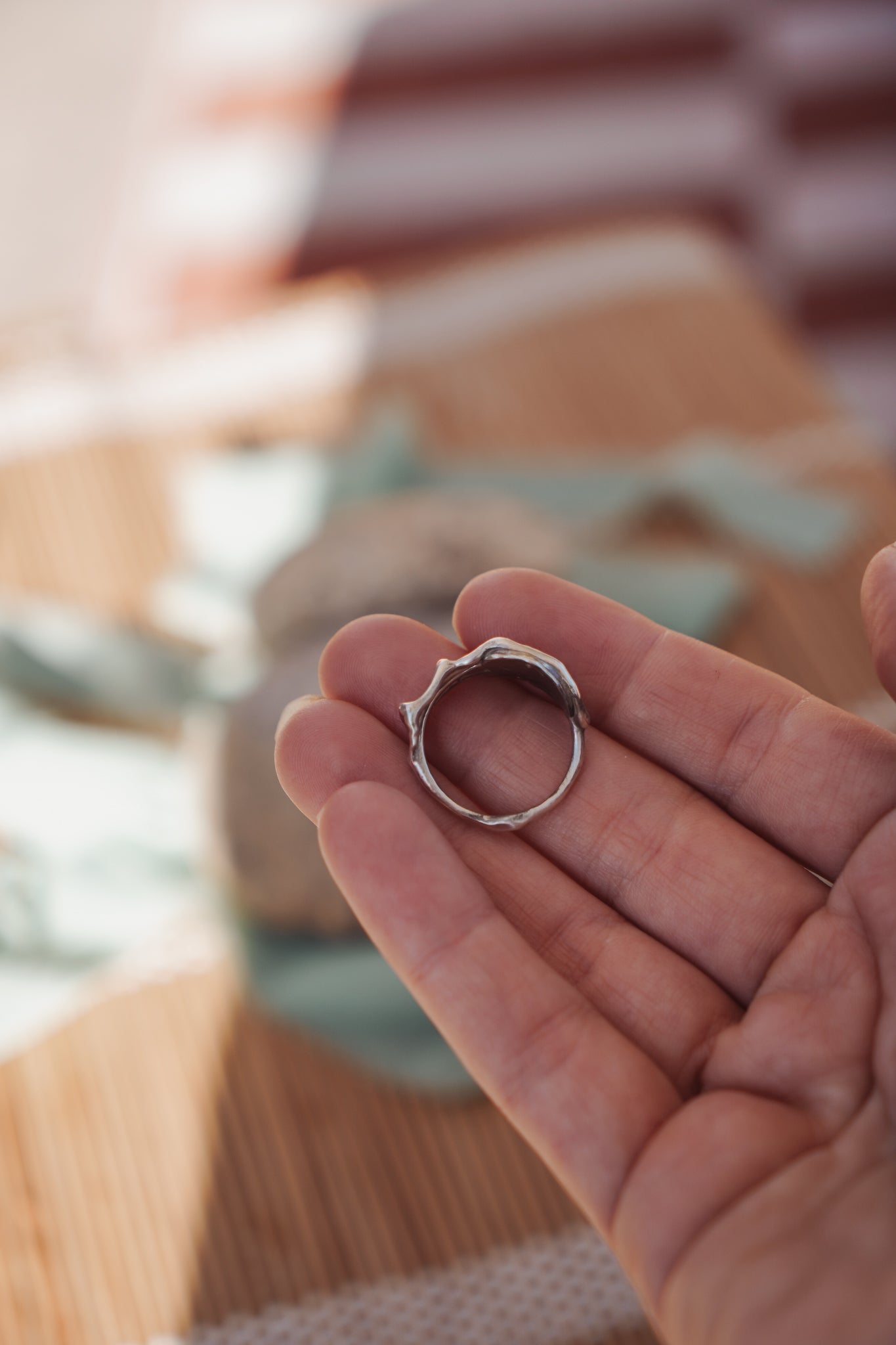 Lichen Ring (Size 8.25 resizeable) - Golden Road Crafted