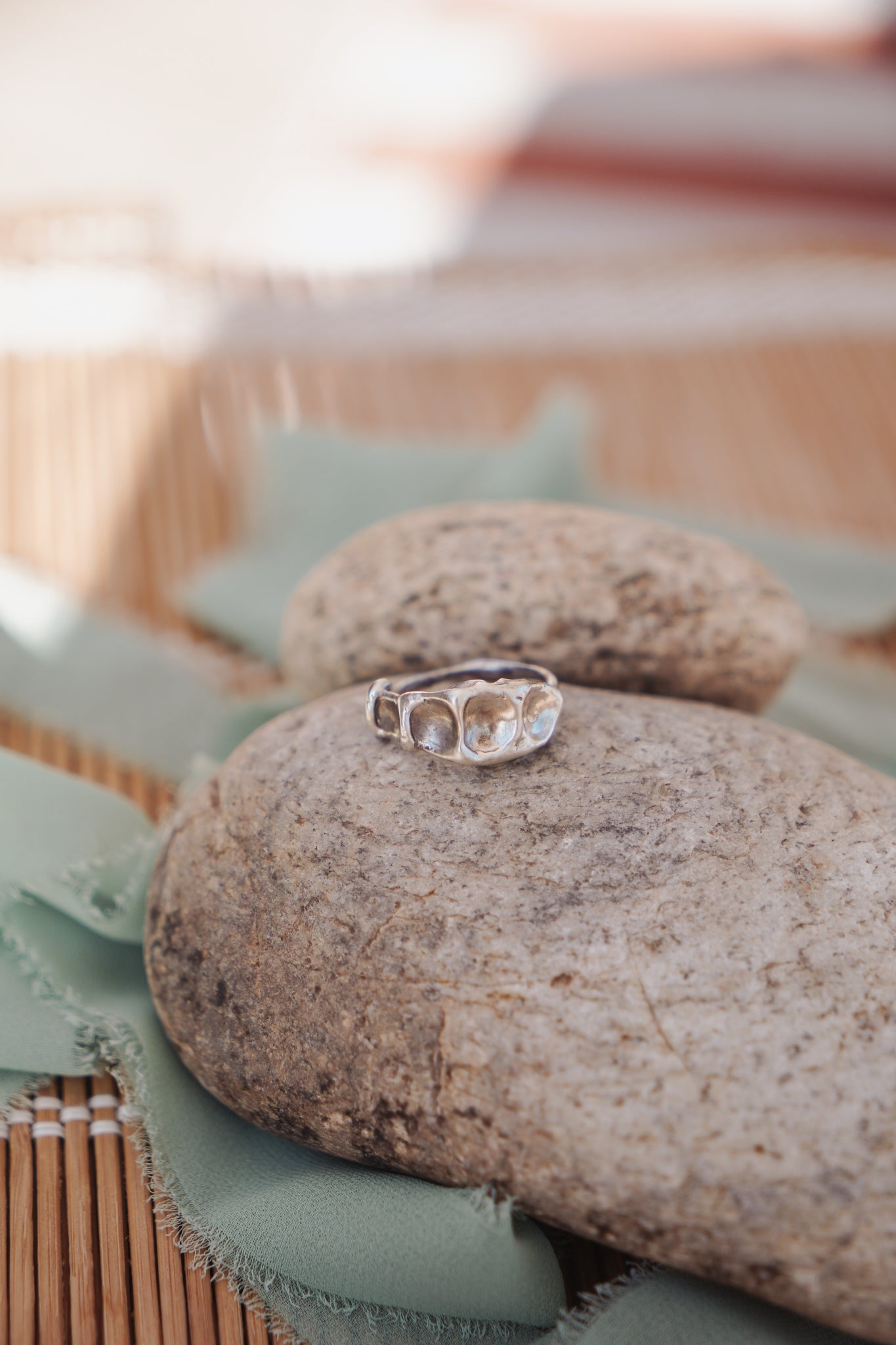 Lichen Ring (Size 8.25 resizeable) - Golden Road Crafted