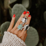 Lucky Keepsake Ring Hubei Turquoise (Size 7.75) - Golden Road Crafted